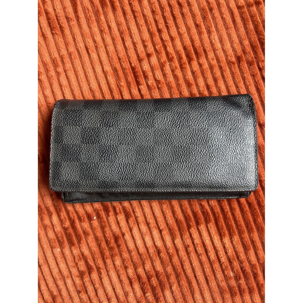 Louis‎ Vuitton Brazza Wallet Women's Size OS Black Good Damier Graphite